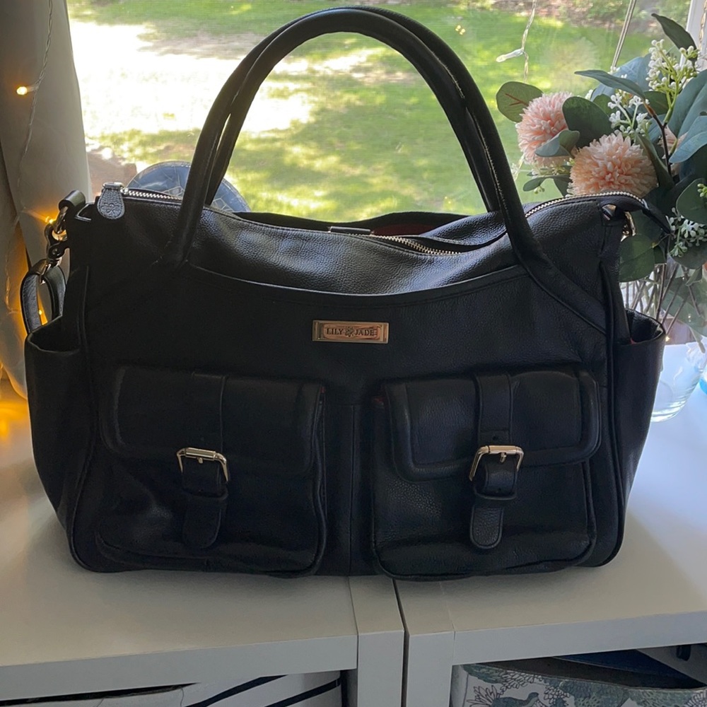 Lily jade black Elizabeth convertible tote